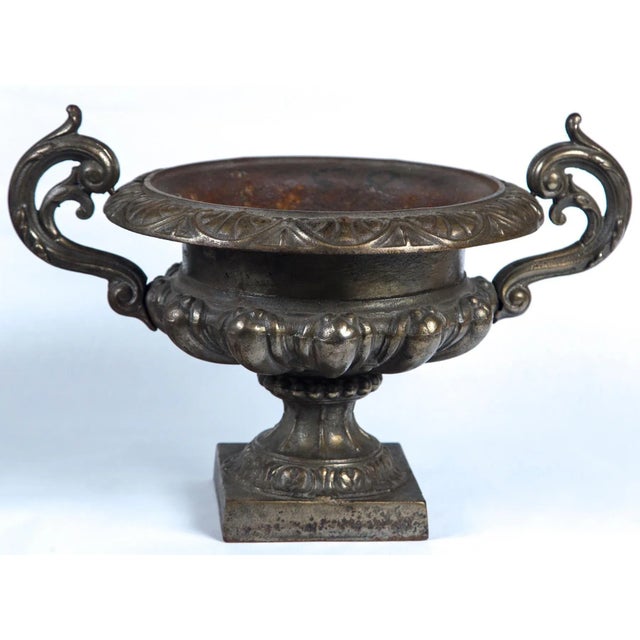 Metal Cast Iron Urn, France, Circa 1900 For Sale - Image 7 of 8