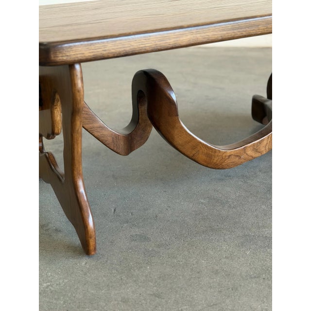 1970s Organic Oak Coffee Table For Sale - Image 12 of 16