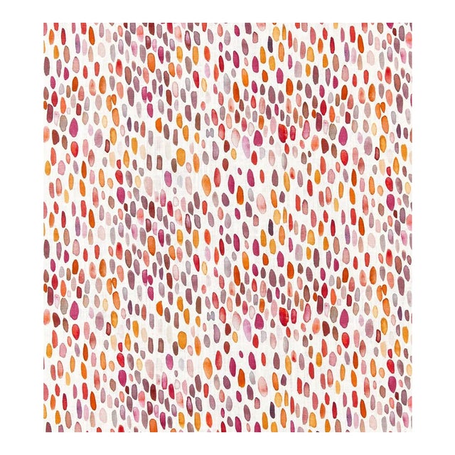 Sample - The House of Scalamandré Jamboree Linen Print Fabric, Wild Berry For Sale