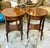 French Style Wood Side Table Set – Copper Finish With Gold Leaf Accents For Sale In Miami - Image 6 of 7