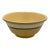 Nice Antique Large Thick & Heavy 13 Inch Brown & Cream Color Banded Yellow Ware Kitchen Mixing Bowl - Circa Late 1800s For Sale
