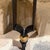 Blue Wall Console Table Mexican Modernist Prouve Era Forged Iron Bronze Blue Stone For Sale - Image 8 of 10