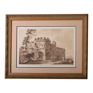 18th Century Paul Sandby “Sepulchre of King Theodorick” Aquatint After Clérisseau, Framed For Sale
