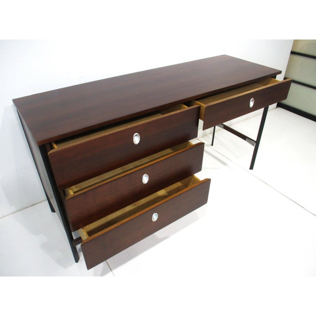 Brown George Nelson Styled Mid Century Walnut Desk by Vista of California For Sale - Image 8 of 12