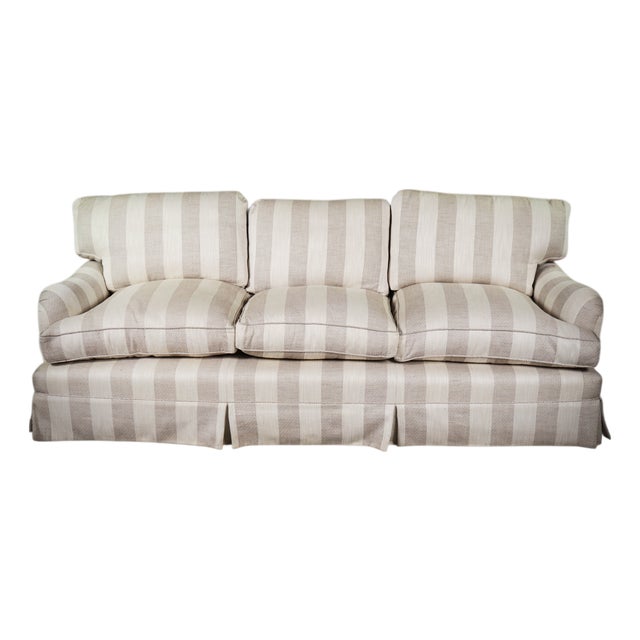 Large Connaught 3-Seater Sofa with Beige and Brown Stripes by Peter Dudgeon, 2010s For Sale
