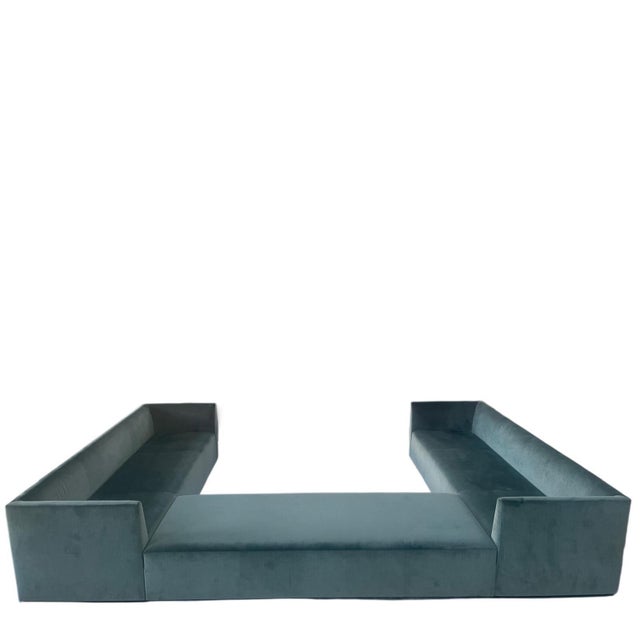 Wood Large Modular Sofa by Jean-Rémy Couradette, France, 2003 For Sale - Image 7 of 7