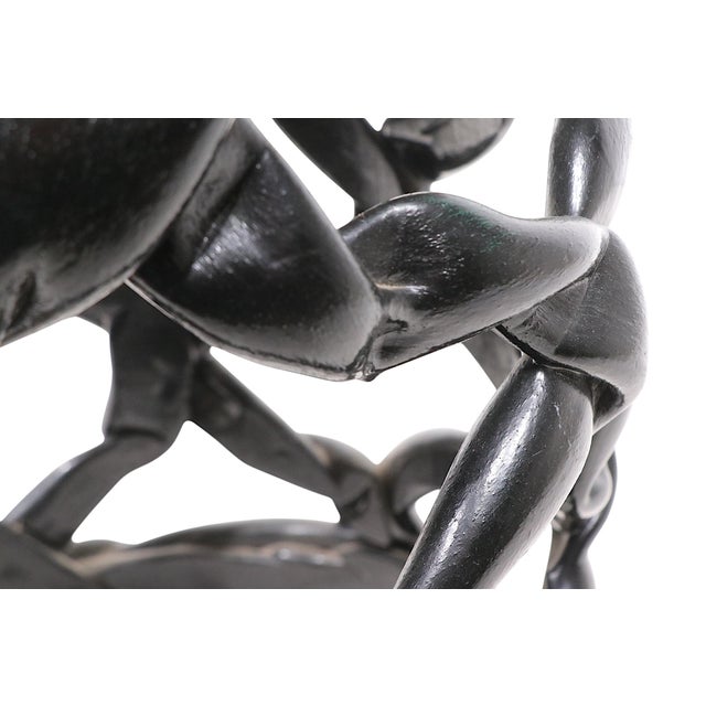 Vintage Mid Century Brutalist Plastic Ribbon Taffy Stool After Tony Duquette Circa 1970s For Sale In New York - Image 6 of 12