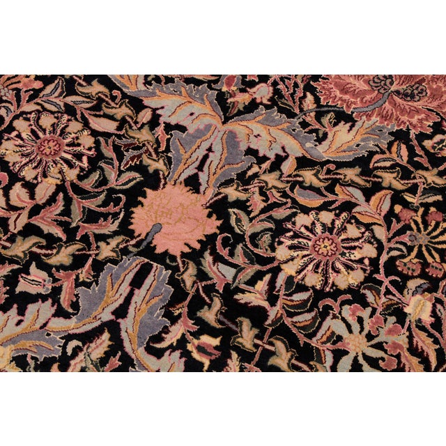 Shabby Chic William Morris Pak-Persian Black/Taupe Wool Rug - 9'1'' X 11'9'' For Sale - Image 3 of 9