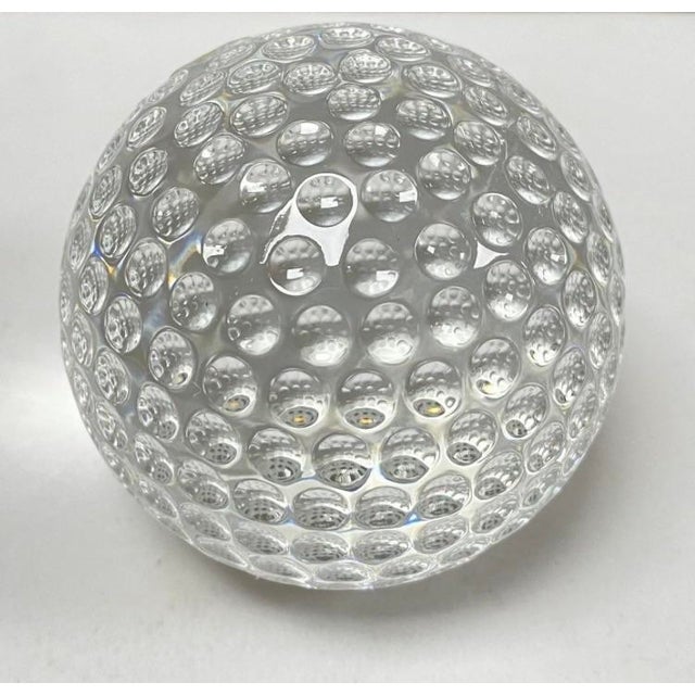 Victorian Waterford Crystal Golf Ball Paper Weight For Sale - Image 3 of 3