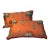 Tropical Palm Beach 35” Ochre Pillows With Fringes For Sale