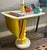 Italian Vintage Italian Table Lamp W/Original Shade & Slot for Books / Media: Brady Bunch Mod Style For Sale - Image 3 of 16