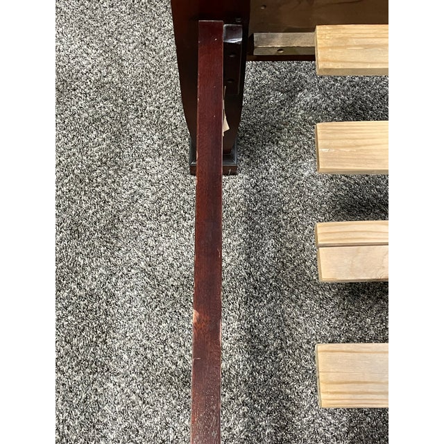 Vintage Thomasville Mahogany Collection Queen Size Rice-Post Bed For Sale - Image 14 of 17