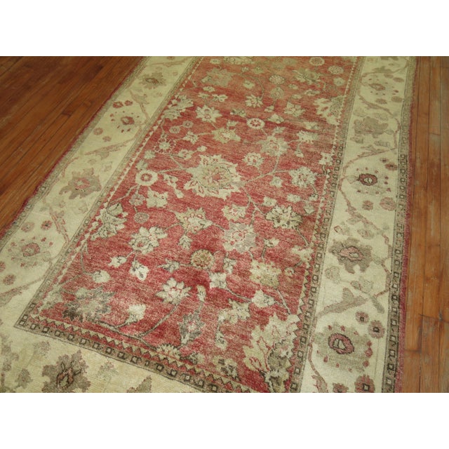 Zabihi Collection Crimson Red Turkish Oushak Carpet For Sale - Image 12 of 12