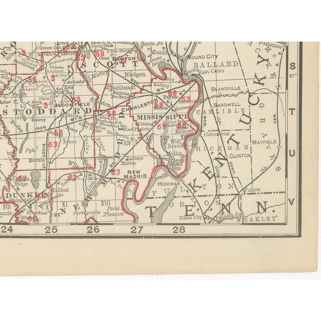 Antique Map of Missouri The Show-Me State by Ran McNally, 1899 For Sale - Image 9 of 12