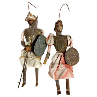 Sicilian Puppets, 19th Century, Set of 2 For Sale