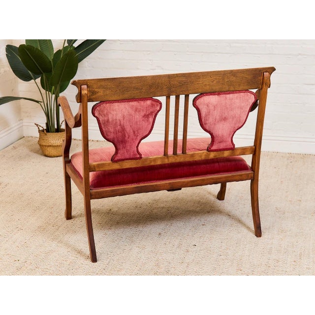 Antique Harp Back Settee For Sale - Image 12 of 12