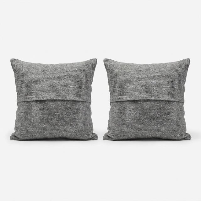 Turkish Wool Rug Pillow Cover 24'' X 24'' - Set of Two For Sale - Image 4 of 4