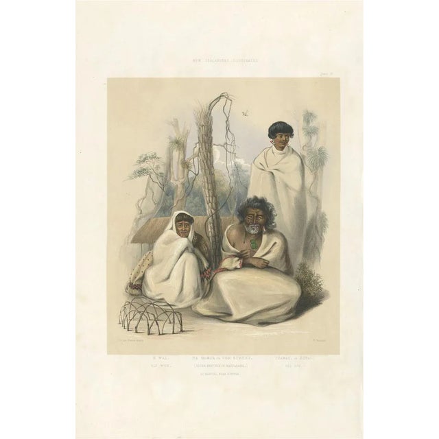 Angas, Illustration of Na Horua and His Family, 1847, Print For Sale