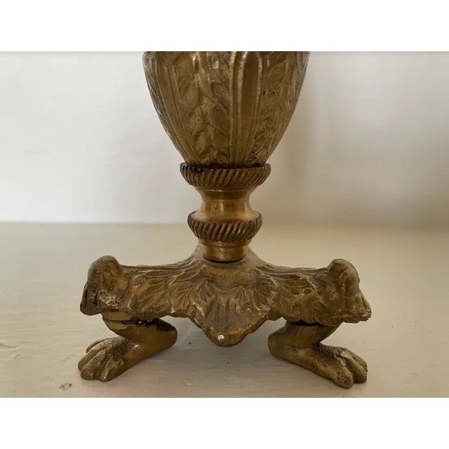 Late 19th Century Vintage Late 19th Century Solid Brass and Black Candlestick For Sale - Image 5 of 8