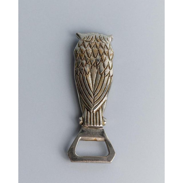 Vintage Silver-Plated Owl Bottle Opener, 1960s For Sale - Image 6 of 11