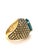 Bochic "Orient" Vintage Natural Yellow Sapphire & Blue Topaz Ring Set 18K Gold & Silver For Sale - Image 4 of 8
