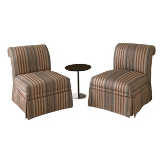 Beautiful Pair of Drexel Heritage Slipper Chairs 1998 For Sale