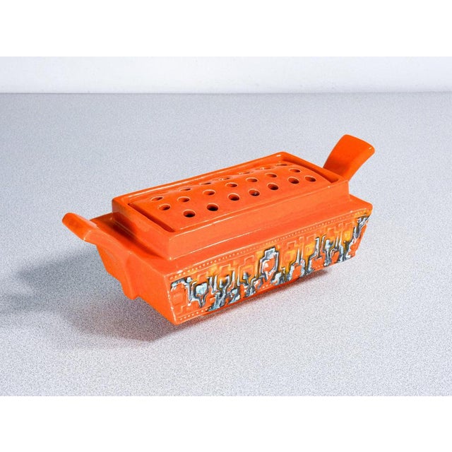 Enamelled Ceramic Incense Burner by Roberto Rigon For Sale - Image 3 of 18