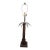 Vintage 1970s Large Faux Bamboo Palm Tree Statement Table Lamp For Sale
