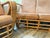 Vintage Six-Strand Square Pretzel Rattan Sofa + Pair of Lounge Chairs, Style of Paul Frankl For Sale - Image 10 of 14