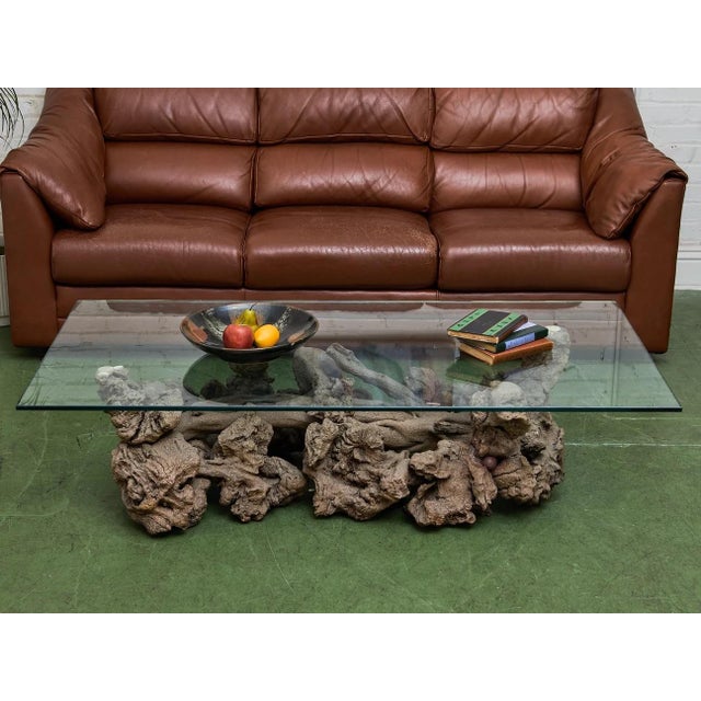 Mid-Century Modern Burlwood Vintage Coffee Table For Sale - Image 3 of 11