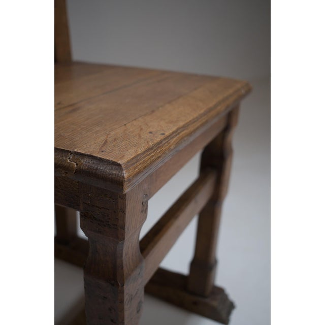 Vintage Sculptural French Oak Chair, 1930s For Sale - Image 15 of 18