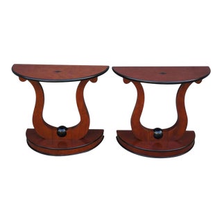 Baroque Maple Demiline Side Tables - a Pair For Sale