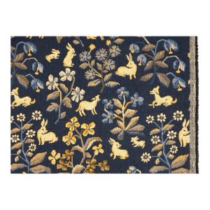 Brunschwig & Fils 1.6 Yards X 51" "Perceval" Upholstery Fabric Blue Remnant Designer Textile