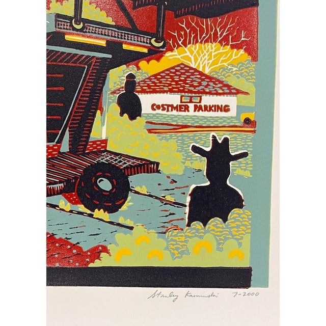 Stanley Kaminski (born 1952) "Ghost Town" screenprint, pencil signed, dated, titled July 2000 and numbered 15 of 15....