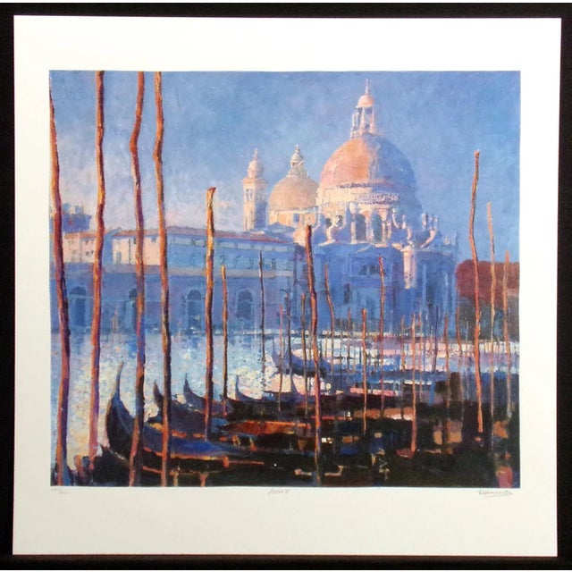 "Venice II" Unframed limited edition serigraph on paper by British artist John Hammond. Hand signed, titled and numbered...