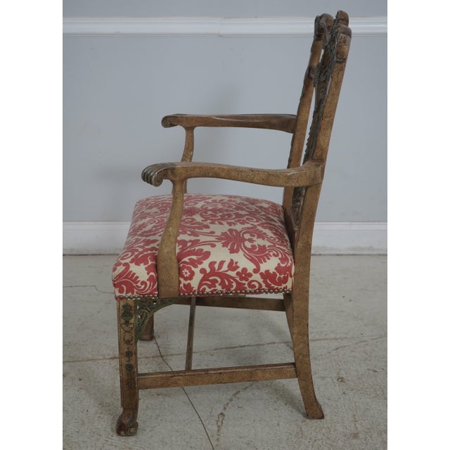 Traditional Pair Hickory Chair Georgian Style Painted Armchairs For Sale - Image 3 of 12