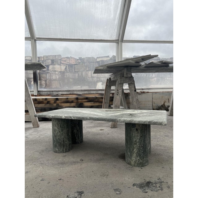 Stone Green Marble Rectangle Coffee Table by My Habitat Design For Sale - Image 7 of 8