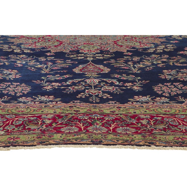 Vintage Persian Kerman Rug, 11'04 X 15'10 For Sale - Image 4 of 10