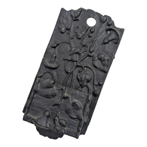 Victorian Art Nouveau Cast Iron Match Stick Holder Wall Mount