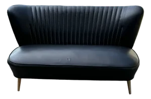 Mid-Century Sky Black Cocktail Sofa, 1950s