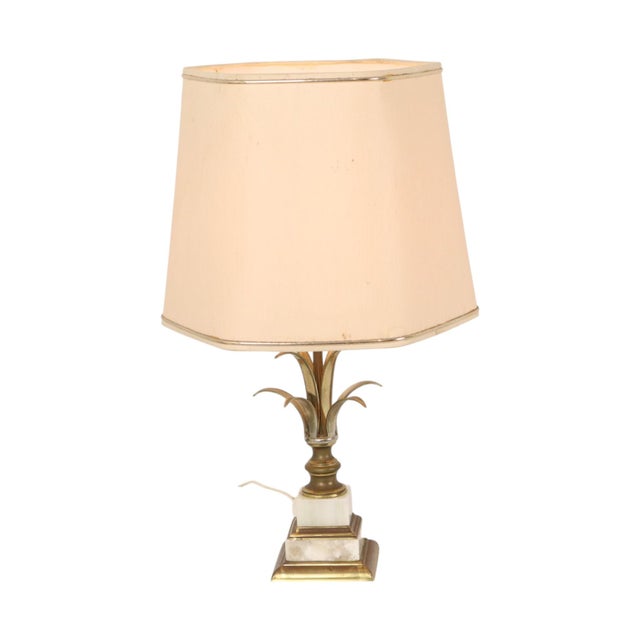 Vintage palm tree or pineapple table lamp, manufactured by Massive in Belgium during the 1970s; unmarked. A stylish and...
