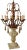 Contemporary Gold & Distressed White Wood Candelabra For Sale - Image 3 of 3
