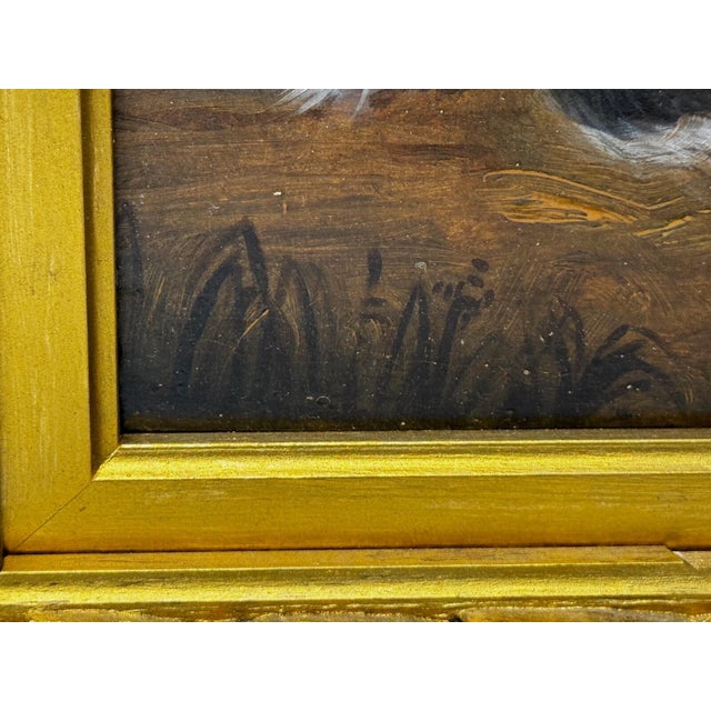 Late 19th Century British Blenheim and Prince Charles Tricolour Spaniels Victorian Dogs Oil Portrait in a Wooded Country Landscapen in the Manner of John Dalby of York For Sale - Image 5 of 18