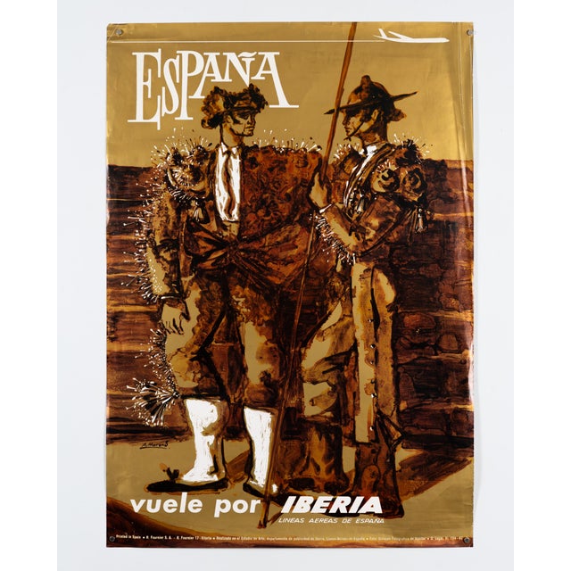 Modern Vintage Iberia España Airline Poster, 1967 For Sale - Image 3 of 9