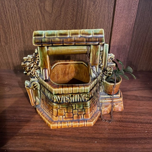 Brown Vintage McCoy Wishing Well Planter For Sale - Image 8 of 8