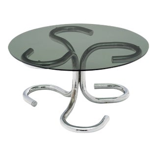 Modernist Chrome Side Table For Sale