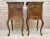 Mid-Century Modern Louis XV Style Walnut Nightstands with Marble Top, 1930s, Set of 2 For Sale - Image 3 of 13
