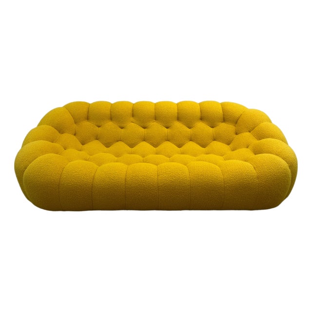 Yellow Three-Seater Bubble Sofa from Roche Bobois For Sale