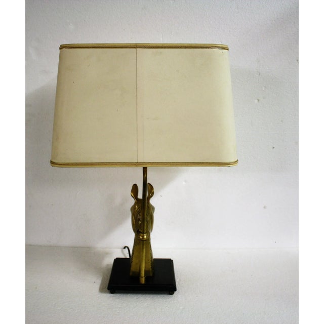 Brass Horse Head Table Lamp, 1970s For Sale - Image 4 of 14