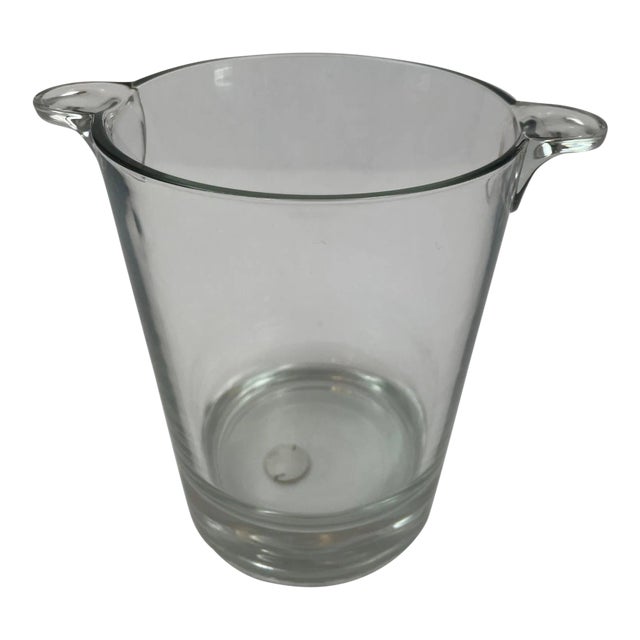 Vintage Glass Crystal Ice Bucket by Cristal d'Arques France For Sale